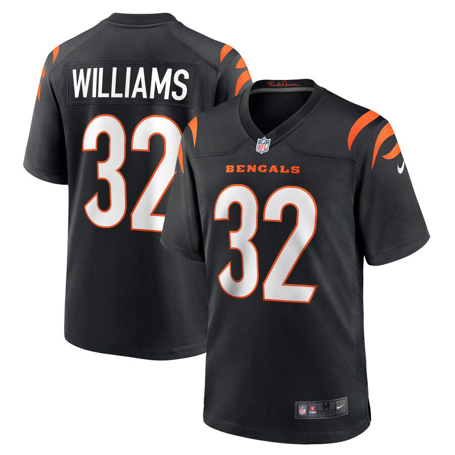 Men Cincinnati Bengals #32 Trayveon Williams Nike Black Game NFL Jersey